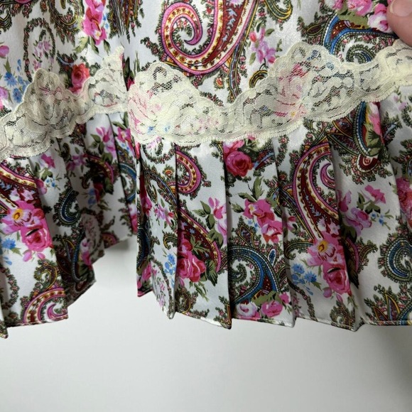 Vintage Victoria's Secret Gold Label paisley floral chemise/dress - Picture 4 of 8